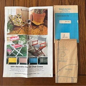 Simplicity Sewing Decorator Pattern 5661 Decorative Slip On Chair Covers 1970s